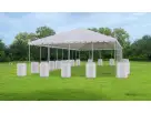 Perfect for Houston weddings and corporate events, this 40ft x 80ft frame tent rental seats up to 530 guests with no center poles.