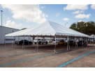 40x40 tent rental in Houston with peaked roof, ideal for Sugar Land parties and outdoor events.