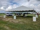 Renta de carpa marco 40x60 disponible en Houston, ideal para eventos grandes en Cypress.