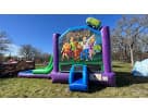 Scooby-Doo bounce house combo rental with slide available in Dallas—wet or dry design ideal for Arlington parties.