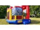 Austin Fortnite 4-in-1 bounce house rental with bold character graphics and bright colors perfect for Round Rock events.