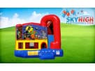 Perfect for Conroe church festivals, this Halloween bounce house rental in Houston features a wet or dry slide with colorful