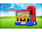 4in1 unicorn bounce house with slide rental in Dallas, perfect for ages 3-14 birthday parties and Irving events.