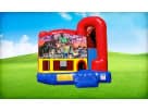 Minecraft 4in1 bounce house with wet or dry slide rental in Houston, ideal for Cypress birthday parties and events.