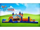 50ft Aladdin obstacle course with wet or dry slide rental in Austin, perfect for Kyle birthday parties and events.