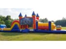 50ft Fortnite obstacle course rental in Dallas with wet or dry slide — ideal for Frisco parties.