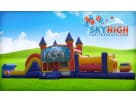 50ft Fortnite obstacle course rental in Dallas with wet or dry slide, perfect for Garland events.