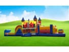 50ft Ninja Karate obstacle course rental in Houston with dual slides, perfect for Pearland events and birthday parties.