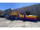 Renta de tobogán acuático con obstáculos de 50ft en Austin — ideal para fiestas en Leander con slider seco o mojado.
