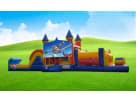 50ft Planes obstacle course rental in Austin with wet or dry slide options, ideal for Buda birthday parties.