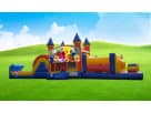 Sesame Street 50ft obstacle course rental in Dallas with dual slides and climbing challenges, ideal for Plano birthday parties.