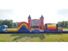 Shopkins 50ft obstacle course rental in Dallas with wet or dry slide, ideal for Plano birthday parties.