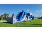 Star Wars 50ft obstacle course rental in Houston with wet or dry slide option, ideal for The Woodlands parties.