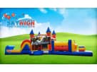 Transformers 50ft obstacle course rental in Dallas with dual slides and climbing wall, ideal for Irving birthday parties.