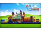 Perfect for Lewisville birthday parties, this 50ft Winnie the Pooh obstacle course rental in Dallas features wet or dry slide