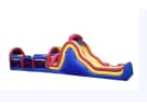 60ft obstacle course rental in Austin with dual slides, rock climb, and pop-ups—ideal for Georgetown parties.