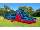 75ft All Stars Adventure obstacle course rental in Houston with dual slides and climbing wall, ideal for large Katy parties.