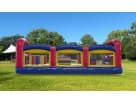Perfect for Grand Prairie events, this 8 Element inflatable obstacle course rental in Dallas features challenging stations