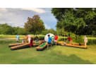 9 Hole Putt-Putt Golf Challenge rental in Dallas with colorful obstacle course sections, perfect for McKinney birthday parties