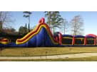 60ft Obstacle Course rental in Dallas with dual-lane slides and rock climb — ideal for McKinney parties.