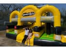 Adrenaline Rush Toxic Junior obstacle course rental in Dallas with rock climb and slide, ideal for McKinney birthday parties.
