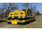 Junior obstacle course rental in Dallas with rock climb and slide, perfect for Arlington birthday parties.