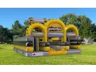 Dinosaur bounce house rental in Dallas with rock climb and slide — ideal for Irving parties.