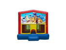 Renta de brincolín temático Aladdin 15x15 en Dallas con castillo mágico, ideal para fiestas en Fort Worth.