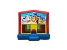 Aladdin-themed 15x15 bounce house rental in Dallas with magical castle design, ideal for Fort Worth children's parties.