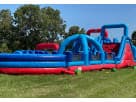 140ft U-Turn Rugged Warriors obstacle course rental in Austin with multiple tunnels and climbing features, ideal for Cedar Park