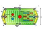 Perfect for Houston birthday parties, this 37-by-17-foot sports bounce house rental features basketball, football, volleyball
