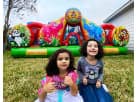 Perfect for toddler birthday parties in Dallas, this colorful Animal Kingdom bounce house rental features vibrant animal