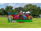 Animal Kingdom toddler bounce house rental in Dallas with colorful character designs, ideal for Arlington birthday parties.