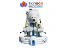 Perfect for McKinney school events, this polar bear dual-lane slide rental in Dallas features racing slides for simultaneous play.