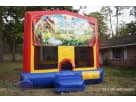 Perfect for Cypress parties, this 13x13 ballerina bounce house rental in Houston features enchanting castle artwork