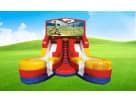 16ft double lane baseball water slide rental in Dallas with dual slides — ideal for Mesquite birthday parties.