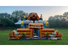 Bear Camp double lane wet/dry slide rental in Houston—perfect for Kingwood birthday parties with climbing wall and dual slides.