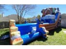 Bear Camp double lane water slide rental in Houston with wet and dry slide options, perfect for Pasadena backyard parties.