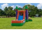 Perfect for Sugar Land parties, this colorful 3-in-1 bounce house combo rental in Houston features a wet or dry water slide