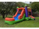 3-in-1 multi-color bounce house with water slide rental in Houston — perfect for The Woodlands backyard parties