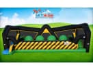 Toxic Run Wipe-Out Challenge inflatable obstacle course rental in Dallas, ideal for Plano kids' parties and events.