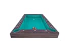 Giant inflatable pool table soccer rental in Houston with turquoise playing surface, ideal for interactive party entertainment