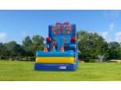 Perfect for Katy birthday parties, this colorful castle bounce house rental in Houston features a wet or dry slide ideal for ages