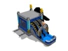 Blue Robot bounce house rental in Dallas with dual water slides, ideal for Mesquite parties.
