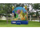 13x13 Bubble Guppies bounce house rental in Dallas with bright blue, pink, and green colors—ideal for McKinney backyard parties.