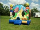 Bubble Guppies 13x13 bounce house rental in Dallas with basketball hoops, ideal for Garland parties.