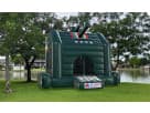 Renta de castillo inflable tanque camuflaje en Austin con tema militar, perfecto para fiestas en Pflugerville.