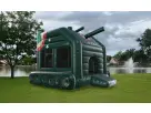 Perfect for Cedar Park army birthday parties, this green military tank bounce house rental in Austin holds up to 5 kids