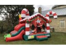Christmas Candy Cane Bounce House Combo rental in Dallas with integrated slide, ideal for Arlington holiday parties.