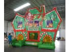 Christmas holiday maze obstacle course rental in Austin with gingerbread house design, perfect for Pflugerville birthday parties